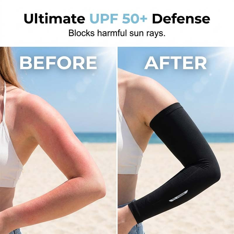 ☀️UV-Schutz Kühlende Arm-Sleeves❄️ Atemaktiv Kühlarmstulpen Sonnenschutz Armbedeckung