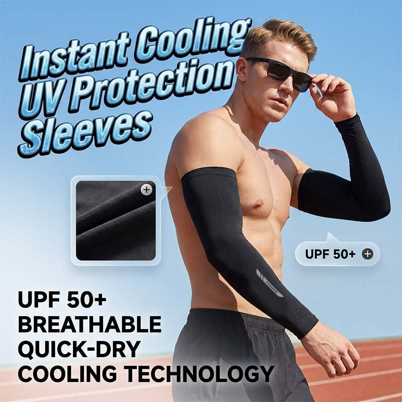 ☀️UV-Schutz Kühlende Arm-Sleeves❄️ Atemaktiv Kühlarmstulpen Sonnenschutz Armbedeckung