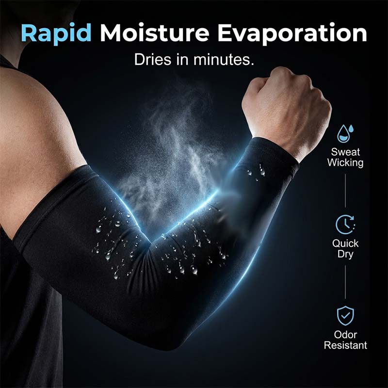 ☀️UV-Schutz Kühlende Arm-Sleeves❄️ Atemaktiv Kühlarmstulpen Sonnenschutz Armbedeckung