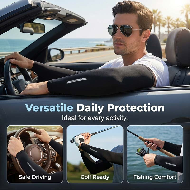 ☀️UV-Schutz Kühlende Arm-Sleeves❄️ Atemaktiv Kühlarmstulpen Sonnenschutz Armbedeckung