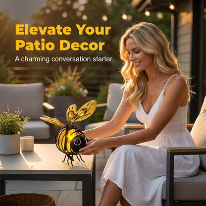 🐝 Solarbetriebene hängende Bienenleuchte 🌞 Wasserdicht Hängelampe für Garten Terrasse Balkon Deko