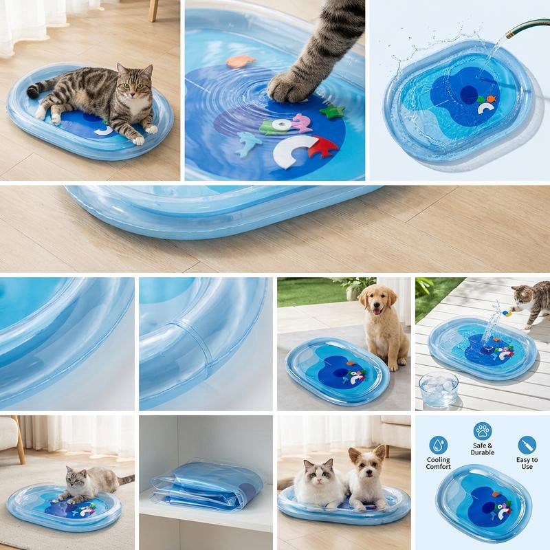 🐱❄️💦Aufblasbares Kühlwasserbett für Katzen – Erfrischende Kühlmatte für warme Sommertage
