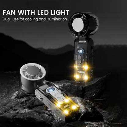 🌬️🌟 Faltbarer Hochgeschwindigkeitsventilator mit LED-Lichtern