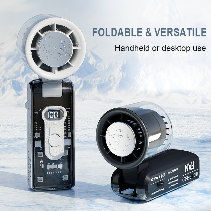 🌬️🌟 Faltbarer Hochgeschwindigkeitsventilator mit LED-Lichtern