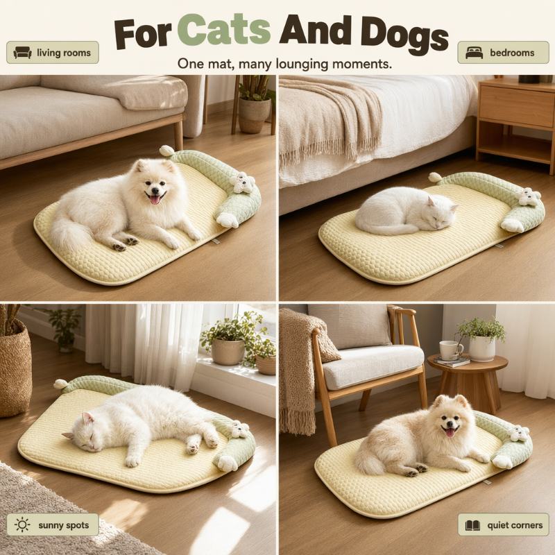 ❄️ Kühlende Sommerunterlage mit Noppenstruktur für Hunde & Katzen – atmungsaktiv, waschbar & ideal für kleine bis mittelgroße Haustiere 🐾