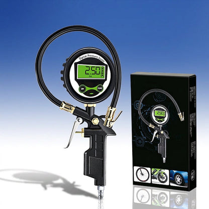 🔧 Digitaler Reifenfüllmesser – mit Manometer & Luftanschluss, für Auto, Motorrad & Fahrrad, präzise Druckmessung beim Befüllen 🚗