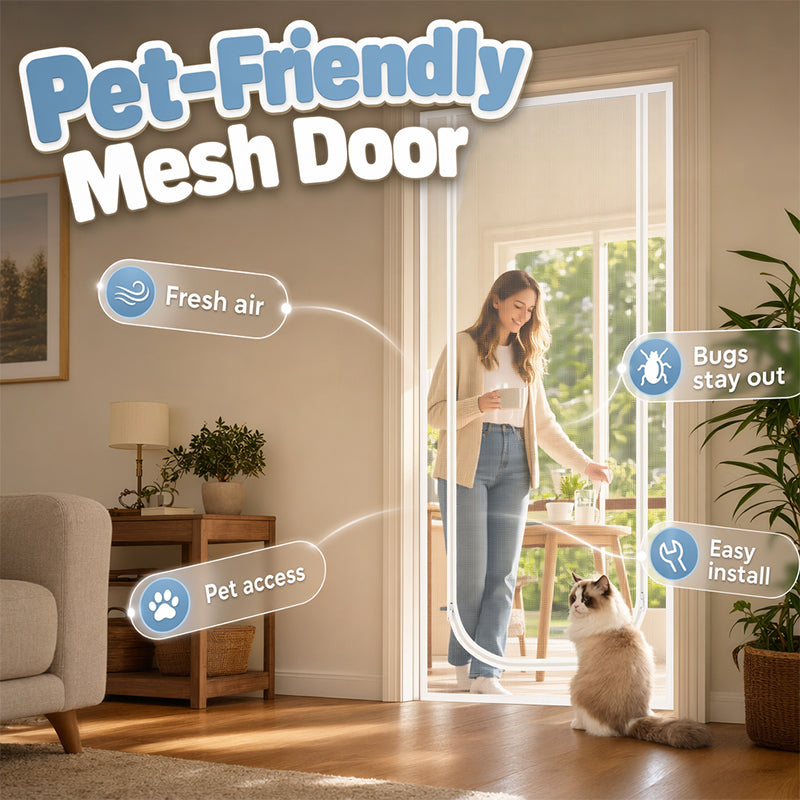 🐶🐱Mesh-Türvorhang｜Haustierfreundlicher Netzvorhang für alle Haustiere