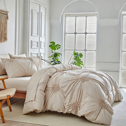 📢📢50 % Rabatt!! ⏰🎁 Elegantes Bettwäsche-Set mit edlem Falten-Design – stilvoller Komfort für dein Schlafzimmer🛏️✨