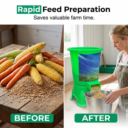 ⚡ 50% RABATT! ⏰ Elektrischer Geflügelfutter-Zerkleinerer – Leistungsstark & effizient – Ideal für Körner, Mais oder Futterreste – einfache Bedienung & schnelle Ergebnisse 🐔🌾✨