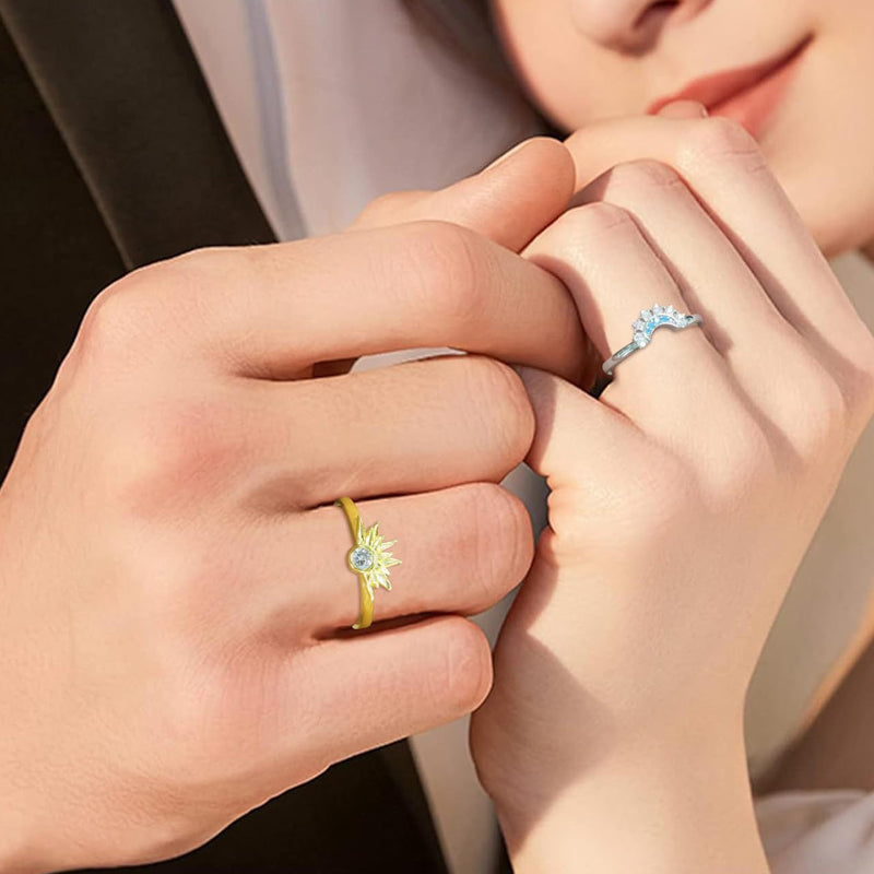 💫💍❤️Himmlisches Paar-Ring-Set – Edle Partnerringe für Verliebte, Hochzeit & Geschenk