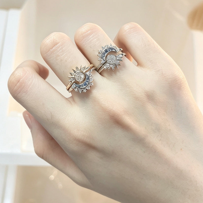 💫💍❤️Himmlisches Paar-Ring-Set – Edle Partnerringe für Verliebte, Hochzeit & Geschenk