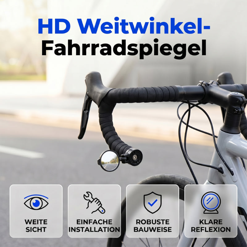 🔄🚴360° drehbarer Fahrrad-Rückspiegel ✨ Stabiler Fahrrad Spiegel für E-Bike & Cityrad