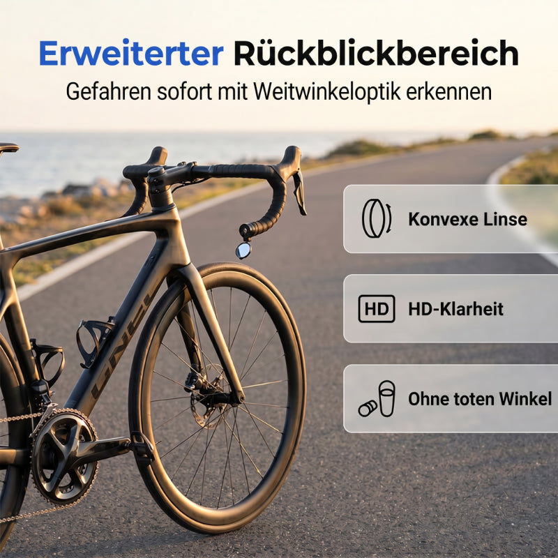 🔄🚴360° drehbarer Fahrrad-Rückspiegel ✨ Stabiler Fahrrad Spiegel für E-Bike & Cityrad