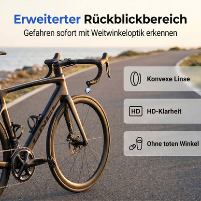 🔄🚴360° drehbarer Fahrrad-Rückspiegel ✨ Stabiler Fahrrad Spiegel für E-Bike & Cityrad