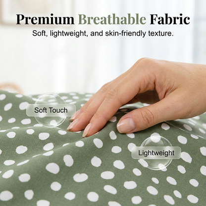 ⚫⚪Damen Casual Polka-Dot Bluse mit 3/4-Ärmeln ✨ Bequeme 3/4 Arm Freizeitbluse für Frauen