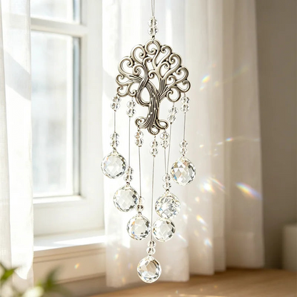 🔥🌳💎 Lebensbaum Kristall Sonnenfänger Anhänger Günstige Fensterdekoration