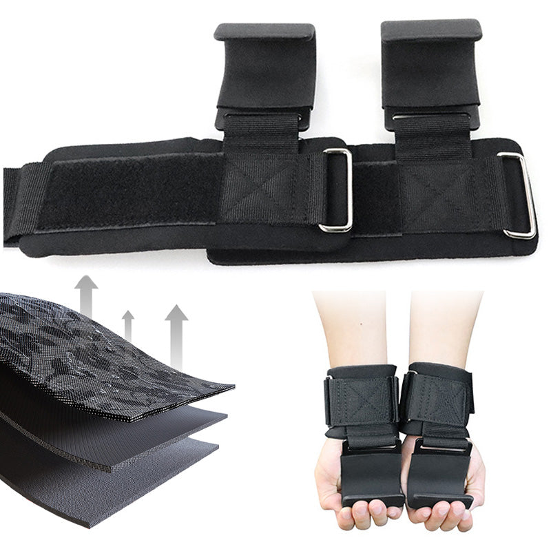 🏋️🔥 NUR FÜR KURZE ZEIT: 50% SPAREN! 2 Stück schwere Hebehaken mit Handgelenksriemen – Für Kreuzheben, Rudern & Latzug – Entlastet Unterarme & verbessert Griffkraft ✨
