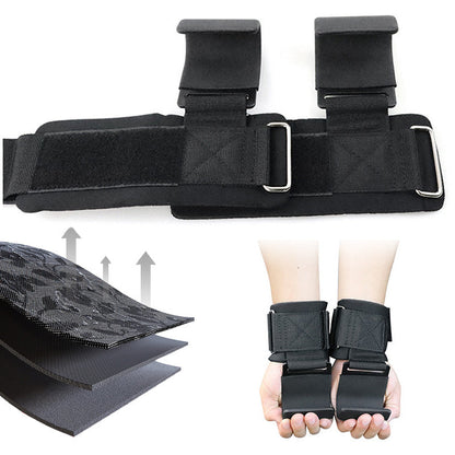🏋️🔥 NUR FÜR KURZE ZEIT: 50% SPAREN! 2 Stück schwere Hebehaken mit Handgelenksriemen – Für Kreuzheben, Rudern & Latzug – Entlastet Unterarme & verbessert Griffkraft ✨