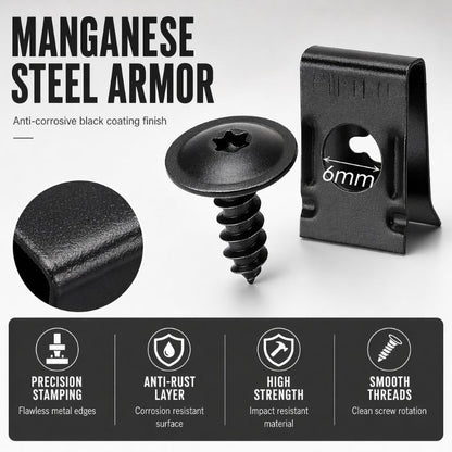 🔩 50% RABATT! 🚗 Universelles Auto-Metall-U-Clip- & Schraubenset – Rostfrei, vielseitig & einfach zu montieren – Ideal für Karosserie, Innenraum & Reparaturen 🛠️