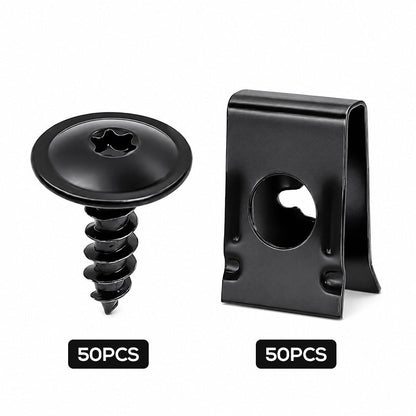 🔩 50% RABATT! 🚗 Universelles Auto-Metall-U-Clip- & Schraubenset – Rostfrei, vielseitig & einfach zu montieren – Ideal für Karosserie, Innenraum & Reparaturen 🛠️