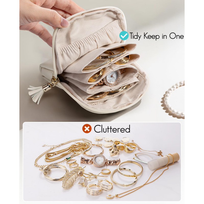 💎 KAUFE 1, ERHALTE 1 GRATIS! 👛 Mini-Schmucktasche mit Reißverschluss – Kompakt, elegant & ideal für Reisen – Schützt deine Schätze unterwegs ✈️