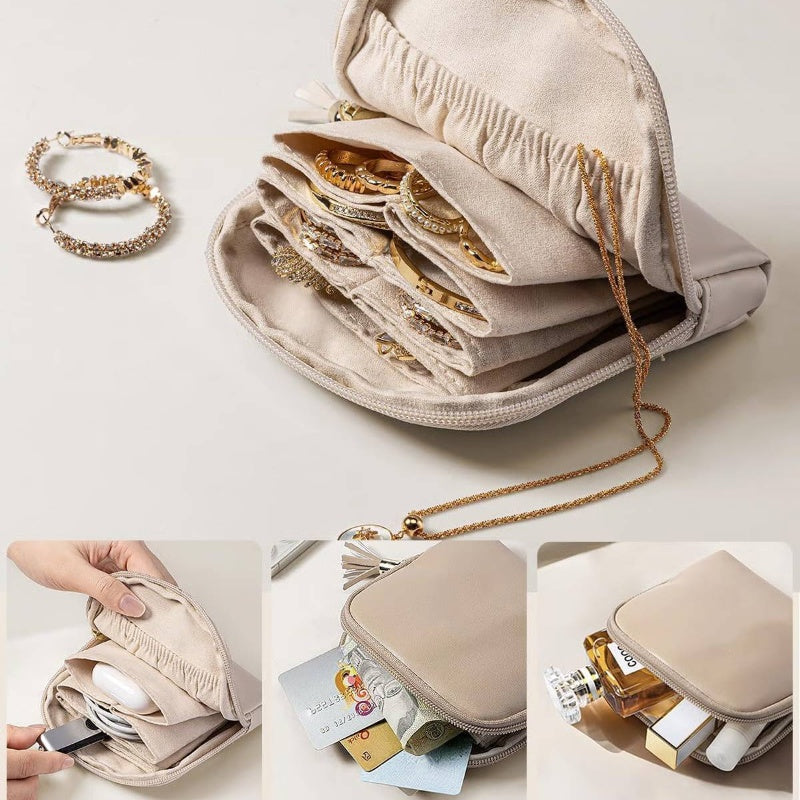💎 KAUFE 1, ERHALTE 1 GRATIS! 👛 Mini-Schmucktasche mit Reißverschluss – Kompakt, elegant & ideal für Reisen – Schützt deine Schätze unterwegs ✈️
