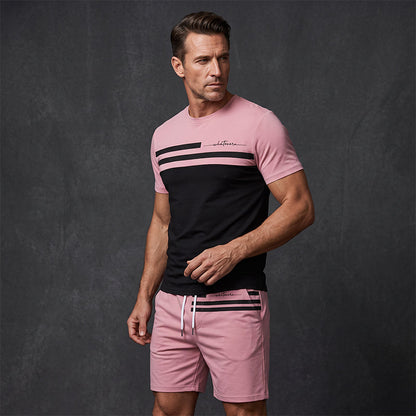 🛍️ 50 % Rabatt – 2-teiliges Freizeit-Set für Herren – Kurzarm-T-Shirt & Shorts mit Kordelzug, atmungsaktiv & bequem für den Alltag 👕