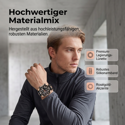 🔥⌚Sportliche Herren-Chronographen-Uhr💪 Robuste Sportuhr für Männer Outdoor & Alltag