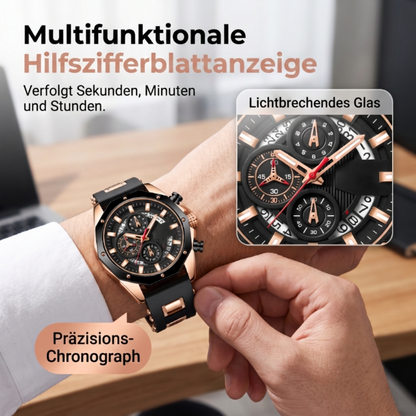 🔥⌚Sportliche Herren-Chronographen-Uhr💪 Robuste Sportuhr für Männer Outdoor & Alltag