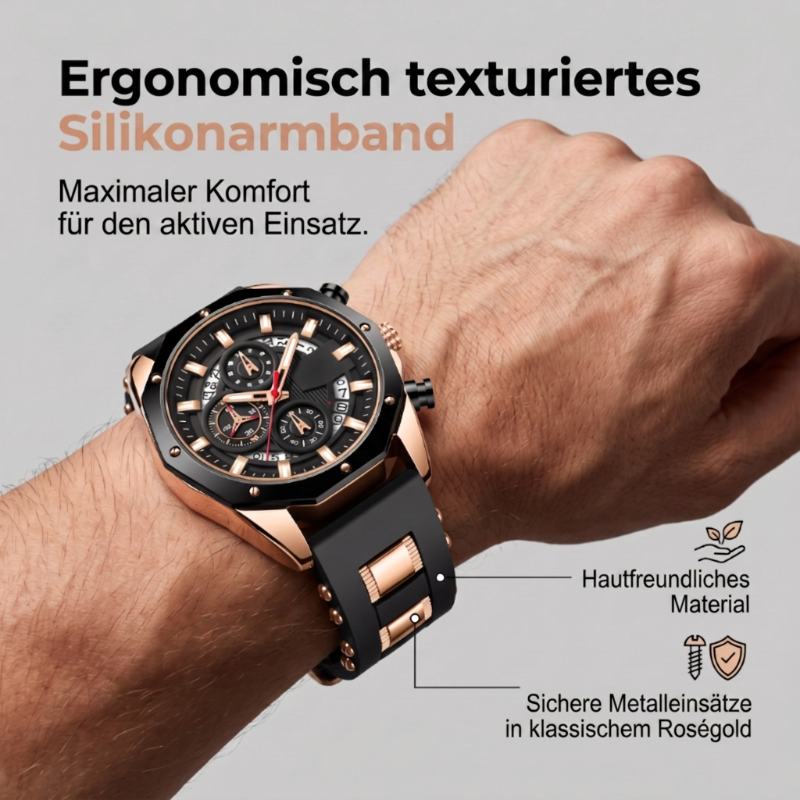 🔥⌚Sportliche Herren-Chronographen-Uhr💪 Robuste Sportuhr für Männer Outdoor & Alltag