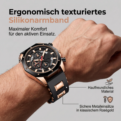 🔥⌚Sportliche Herren-Chronographen-Uhr💪 Robuste Sportuhr für Männer Outdoor & Alltag