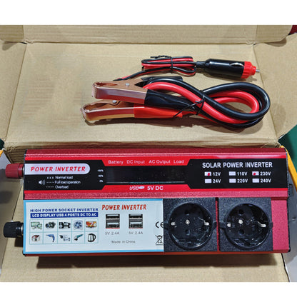 🔋Hochleistungs-Kfz-Wechselrichter 12V ➡️ 230V Auto Spannungswandler für Camping & Autofahrten