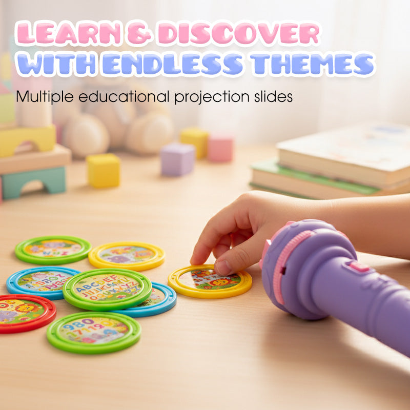🌙🧸Kinder Projektionslampe | Sanftes Nachtlicht & Lernspielzeug