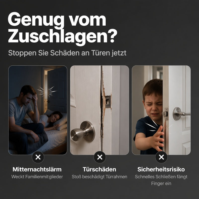 🚪🔧Verstellbarer automatischer Türschließer aus Edelstahl mit geräuschloser Dämpfung
