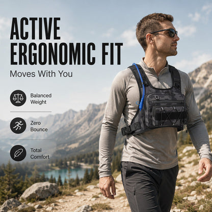 🚴♂️🥤✨Brusttasche, Trinksystem-kompatible Radweste für Herren