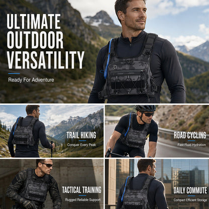 🚴♂️🥤✨Brusttasche, Trinksystem-kompatible Radweste für Herren
