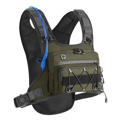 🚴♂️🥤✨Brusttasche, Trinksystem-kompatible Radweste für Herren
