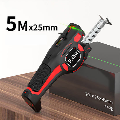 📏🔦✨ 2-in-1 Maßband mit Laserführung | Laser Entfernungsmesser Bandmaß Kombination