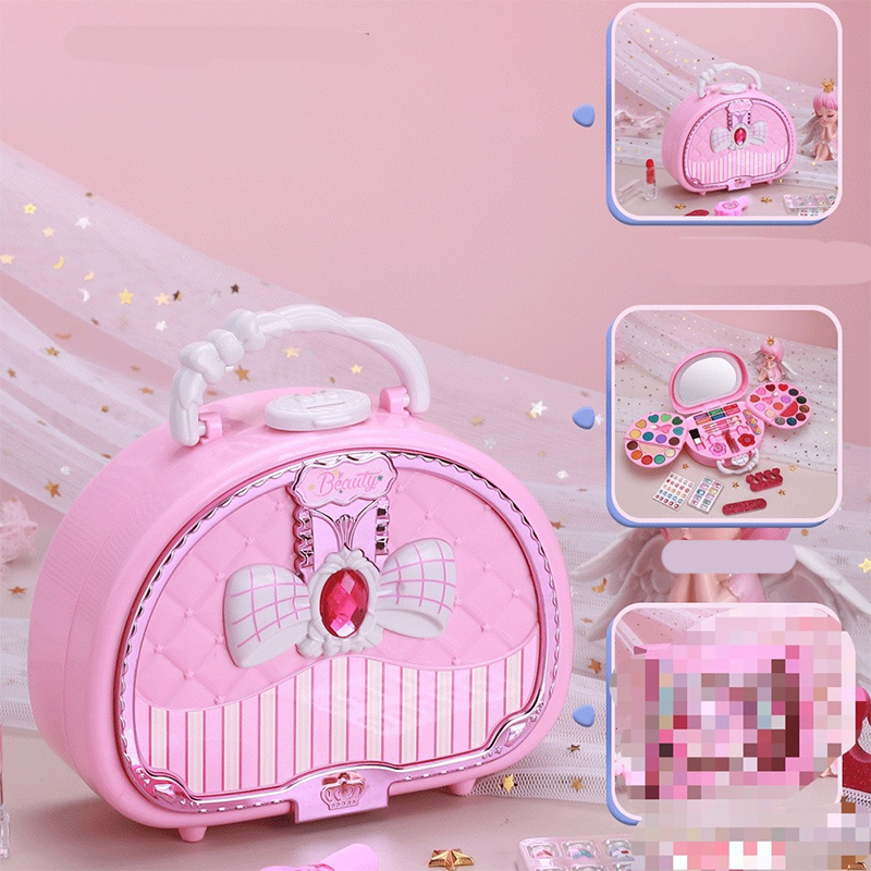 💄 50% RABATT! 👜 Kinder Abwaschbares Make-up-Spielzeug-Set – Tragbare Handtasche, abwaschbar & bunt – Perfekt für kreative Rollenspiele & kleine Fashionistas ✨