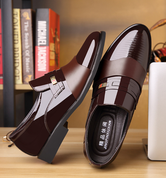 🔥Neuer Stil🔥Formelle Herrenschuhe aus Leder mit spitzer Zehe, bequem und rutschfest