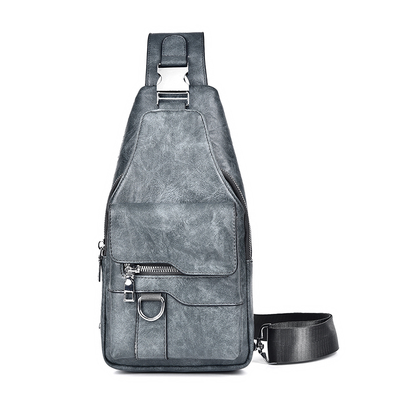 🧳Herren Retro Wasserdichte Kunstleder Umhängetasche / Brusttasche ✨Retro Herren Brusttasche wasserdicht