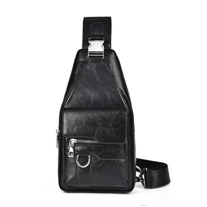 🧳Herren Retro Wasserdichte Kunstleder Umhängetasche / Brusttasche ✨Retro Herren Brusttasche wasserdicht