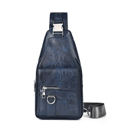 🧳Herren Retro Wasserdichte Kunstleder Umhängetasche / Brusttasche ✨Retro Herren Brusttasche wasserdicht