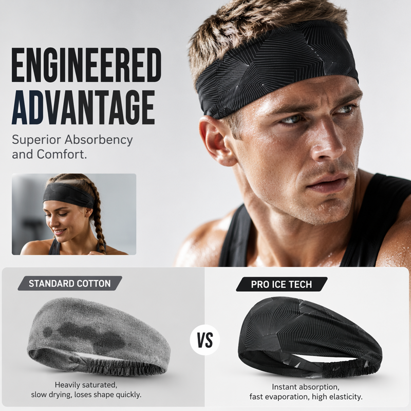 💦🏃Rutschfestes Fitness Stirnband | Schweißhemmend & elastisch