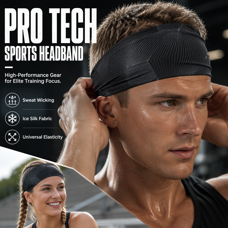 💦🏃Rutschfestes Fitness Stirnband | Schweißhemmend & elastisch