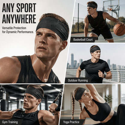 💦🏃Rutschfestes Fitness Stirnband | Schweißhemmend & elastisch
