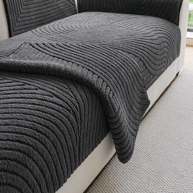 ❄️🛋️🧸 Weiche Baumwoll-Samt Winter-Sofakissen | Rutschfeste dicke Plüsch Sofaabdeckung, warmer kuscheliger Sofa-Bezug für dein Wohnzimmer