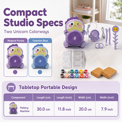 🖌️🏺⚡ Kinder Elektrische Töpferscheibe, komplettes DIY Ton-Bastelset für kreative Kinder ab 6 Jahren