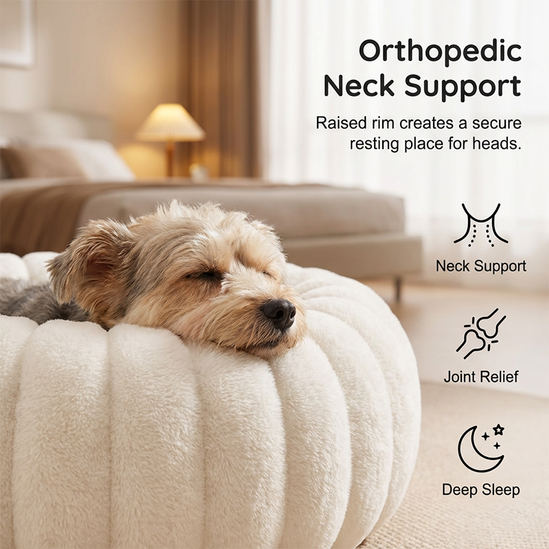 🐱50% RABATT💤 Ultraweicher runder Beruhigungskorb für Katzen und Hunde – Erhöhter Rand, gemütliches Nest für erholsame Nickerchen 🐶☁️