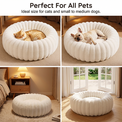 🐱50% RABATT💤 Ultraweicher runder Beruhigungskorb für Katzen und Hunde – Erhöhter Rand, gemütliches Nest für erholsame Nickerchen 🐶☁️